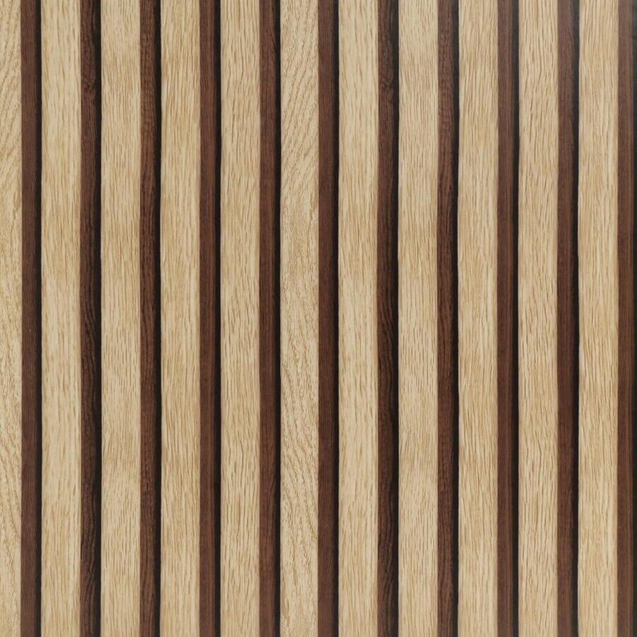 You2wall วอลเปเปอร์ PVC ลาย ไม้ระแนง สำหรับติดผนังห้องนั่งเล่น ห้องนอน และออฟฟิศ หรือติดเฟอร์นิเจอร์ผิวเรียบ D33