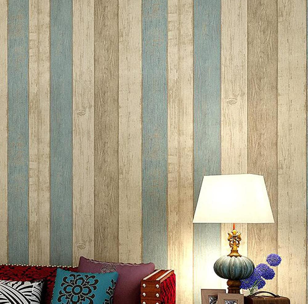 You2wall วอลเปเปอร์ PVC ลาย ไม้ฟ้าครีม สำหรับติดผนังห้องนั่งเล่น ห้องนอน และออฟฟิศ หรือติดเฟอร์นิเจอร์ผิวเรียบ D38